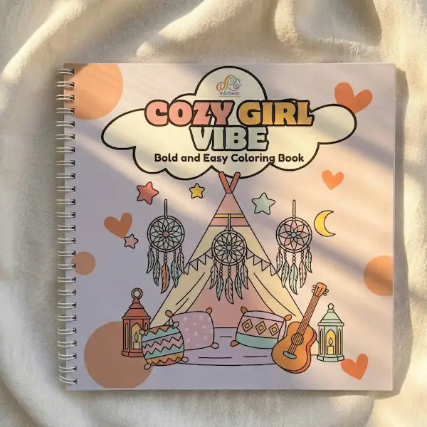 Cozy Girl Vibe - Bold and Easy Coloring Book