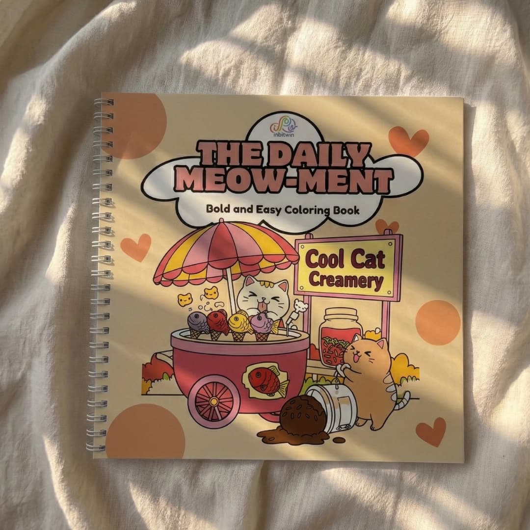 The Daily Meow-ment - Bold and Easy Coloring Book