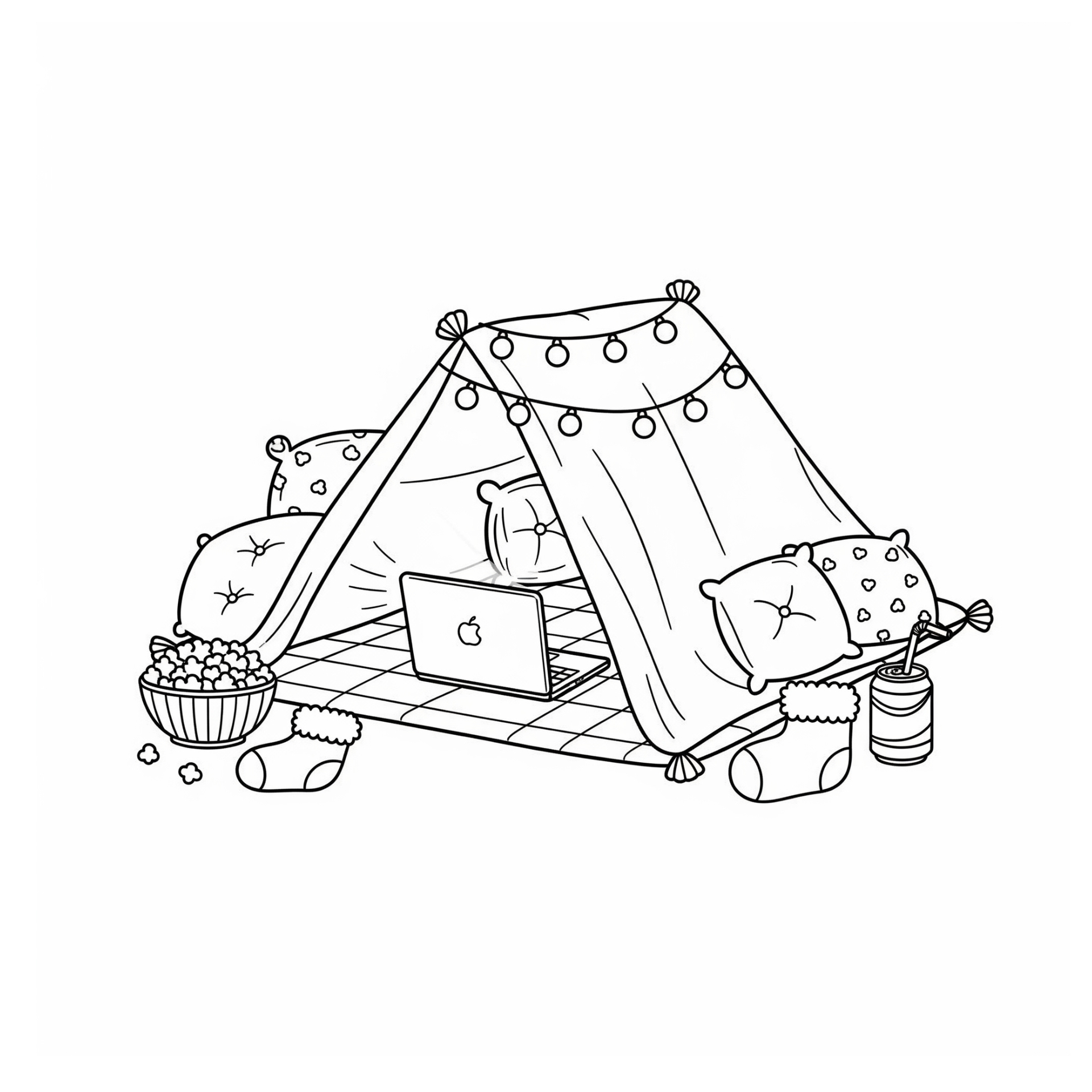Cozy Girl Vibe - Bold and Easy Coloring Book